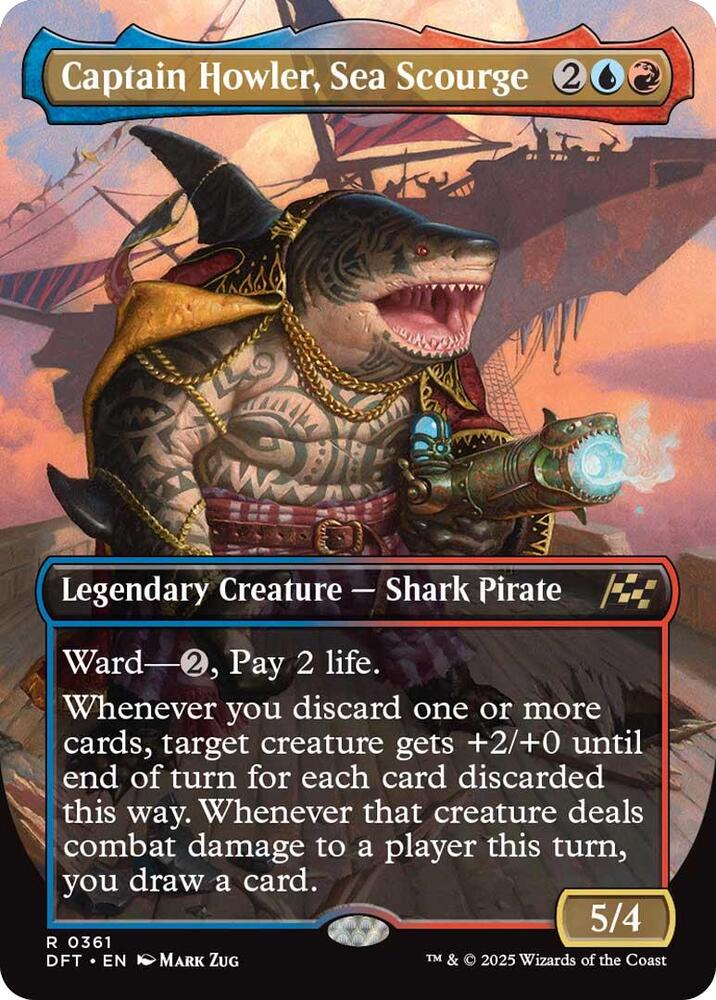 Captain Howler, Sea Scourge (Borderless) 361 card from Aetherdrift