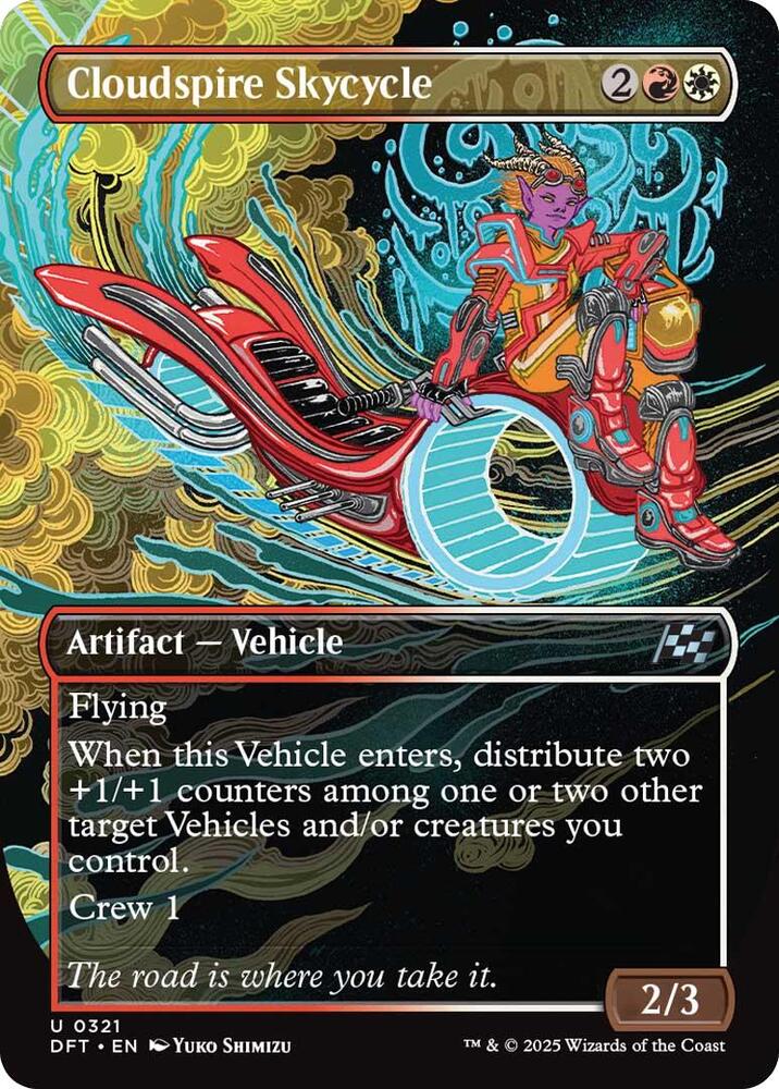 Cloudspire Skycycle (Borderless) 321 card from Aetherdrift