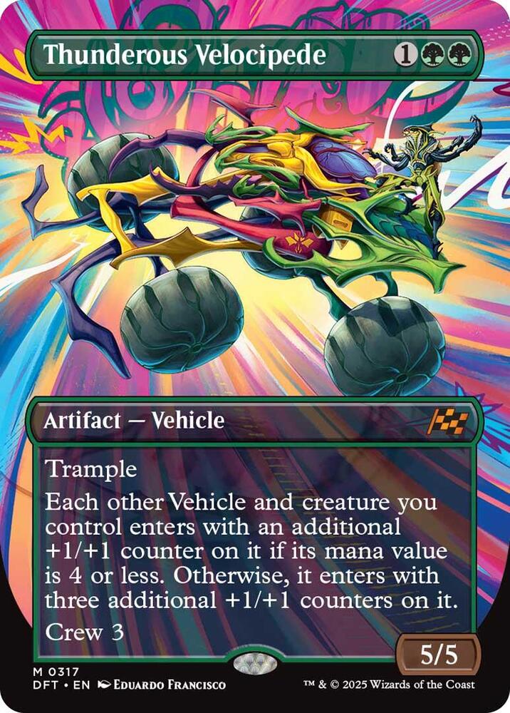Thunderous Velocipede (Borderless) 317 card from Aetherdrift