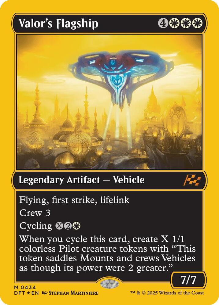 Valor's Flagship (First-Place Foil) 434 card from Aetherdrift