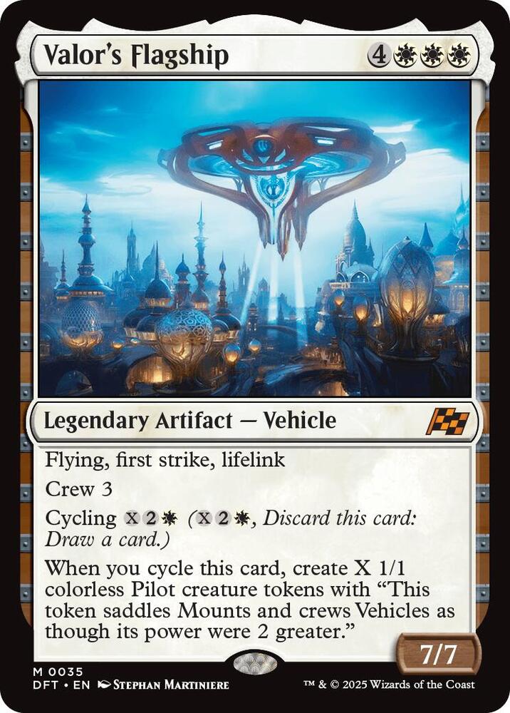 Valor's Flagship 35 card from Aetherdrift