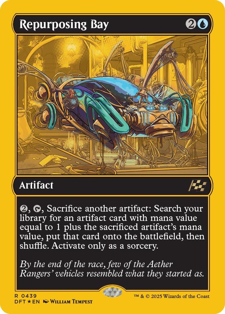 Repurposing Bay (First-Place Foil) 439 card from Aetherdrift