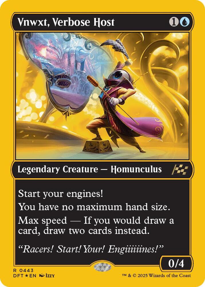 Vnwxt, Verbose Host (First-Place Foil) 443 card from Aetherdrift