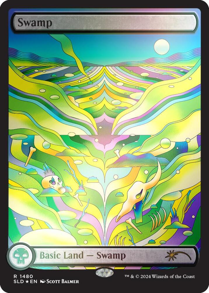 Swamp (Rainbow Foil) 1480 card from Secret Lair Drop Series