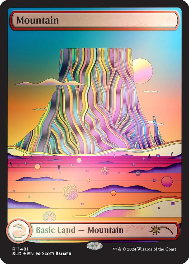 Mountain (Rainbow Foil) 1481 card from Secret Lair Drop Series