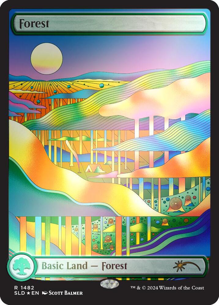 Forest (Rainbow Foil) 1482 card from Secret Lair Drop Series