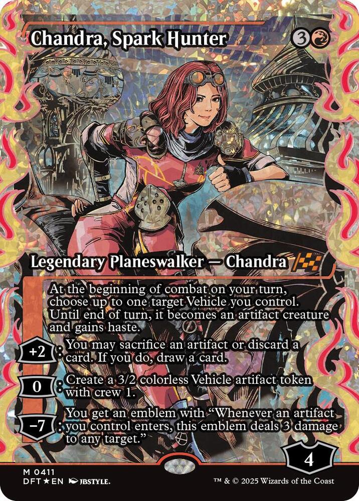 Chandra, Spark Hunter (Showcase) (Fracture Foil) 411 card from Aetherdrift