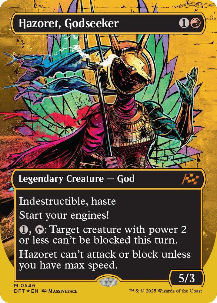 Hazoret, Godseeker (Borderless) (First-Place Foil) 546 card from Aetherdrift