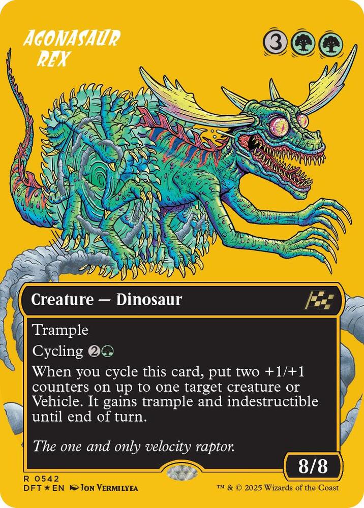 Agonasaur Rex (Borderless) (First-Place Foil) 542 card from Aetherdrift