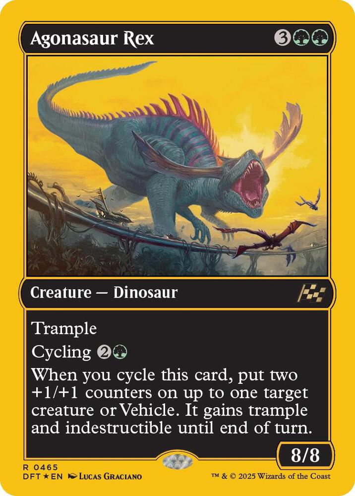 Agonasaur Rex (First-Place Foil) 465 card from Aetherdrift