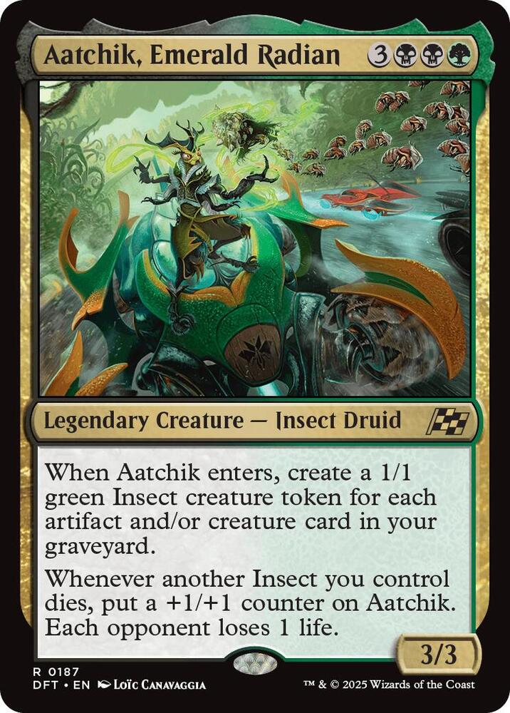 Aatchik, Emerald Radian 187 card from Aetherdrift