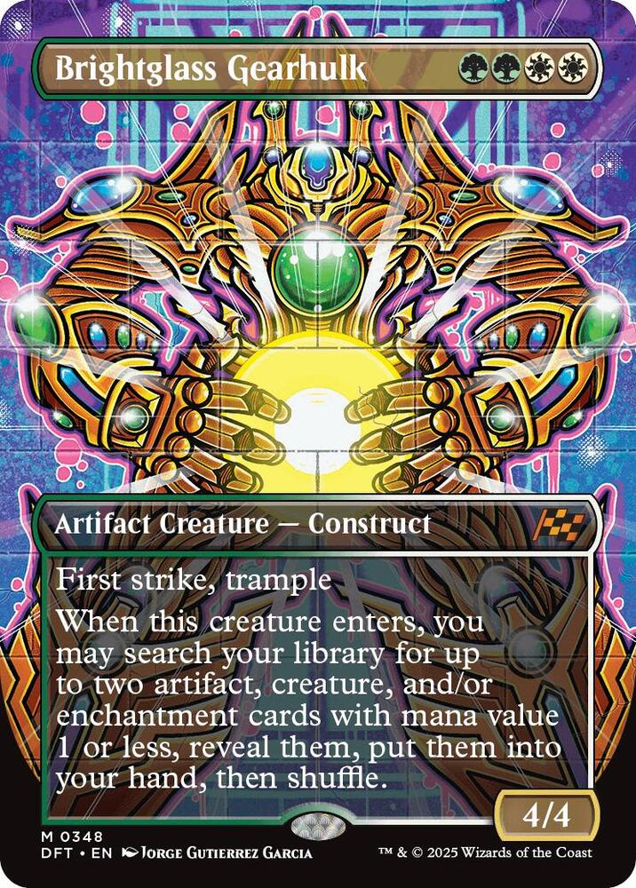 Brightglass Gearhulk (Borderless) 348 card from Aetherdrift