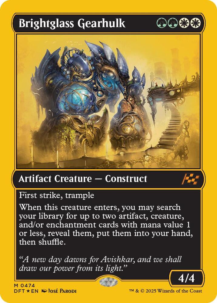 Brightglass Gearhulk (First-Place Foil) 474 card from Aetherdrift