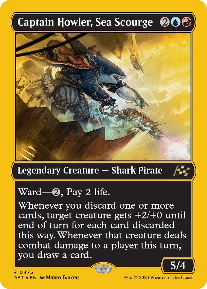 Captain Howler, Sea Scourge (First-Place Foil) 475 card from Aetherdrift