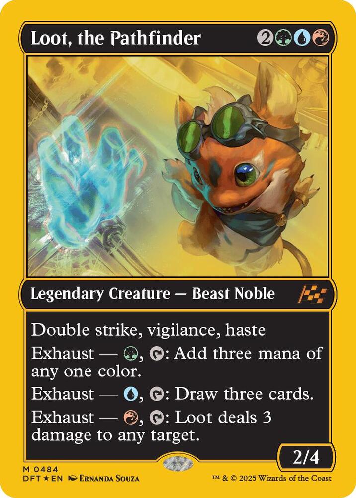 Loot, the Pathfinder (First-Place Foil) 484 card from Aetherdrift