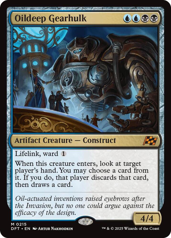 Oildeep Gearhulk 215 card from Aetherdrift