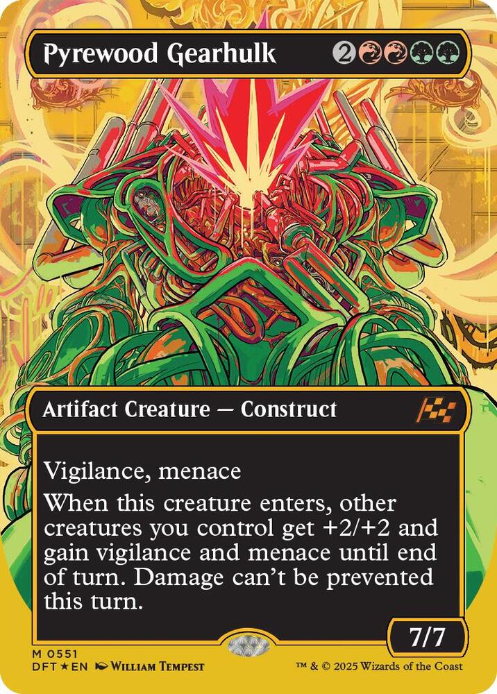 Pyrewood Gearhulk (Borderless) (First-Place Foil) 551 card from Aetherdrift