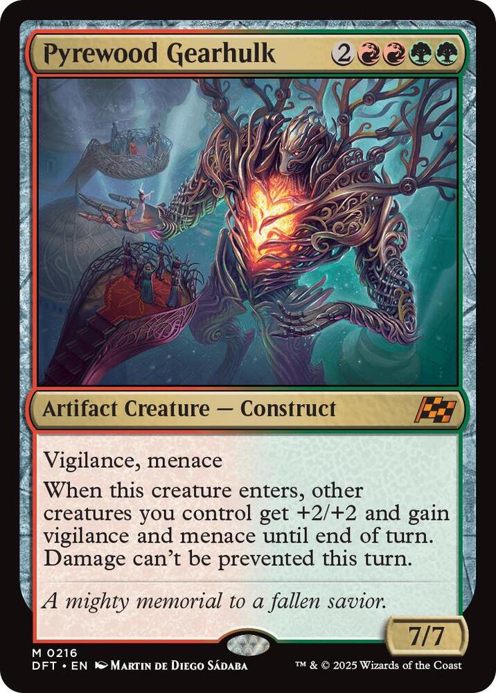 Pyrewood Gearhulk 216 card from Aetherdrift