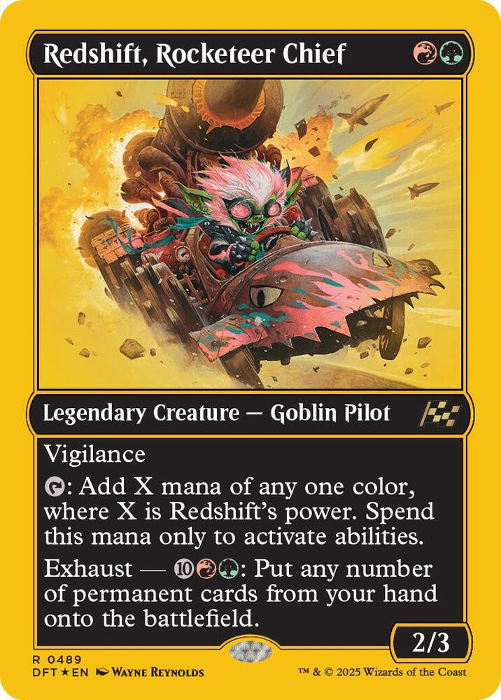 Redshift, Rocketeer Chief (First-Place Foil) 489 card from Aetherdrift