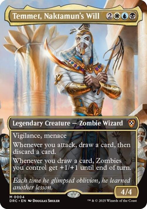 Temmet, Naktamun's Will (Borderless) 4 card from Commander: Aetherdrift