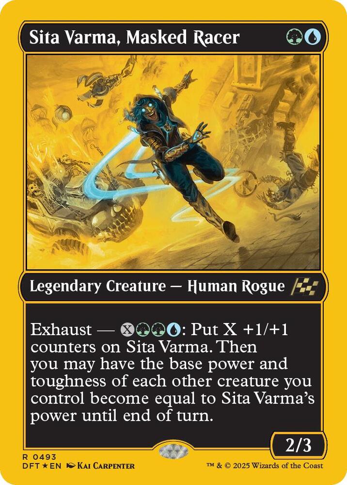 Sita Varma, Masked Racer (First-Place Foil) 493 card from Aetherdrift
