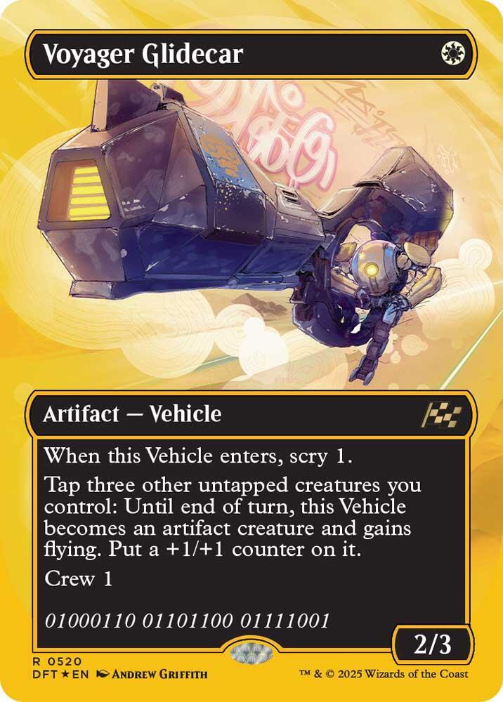 Voyager Glidecar (Borderless) (First-Place Foil) 520 card from Aetherdrift