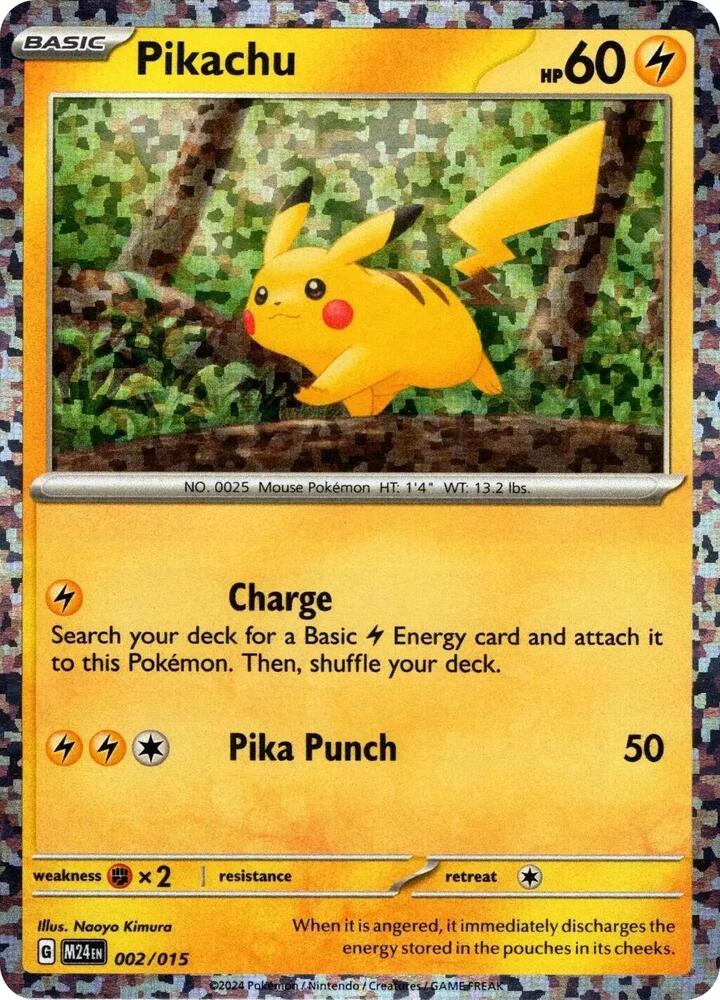 Pikachu 002/015 card from McDonald's Promos 2024