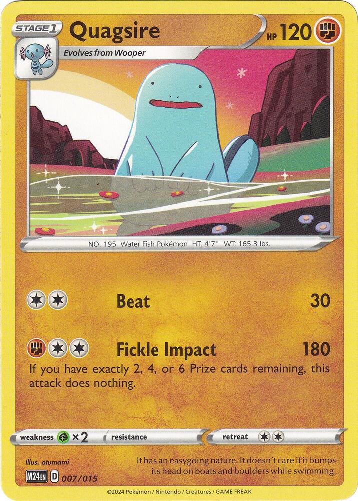 Quagsire 007/015 card from McDonald's Promos 2024