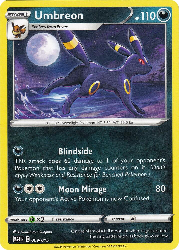 Umbreon 009/015 card from McDonald's Promos 2024