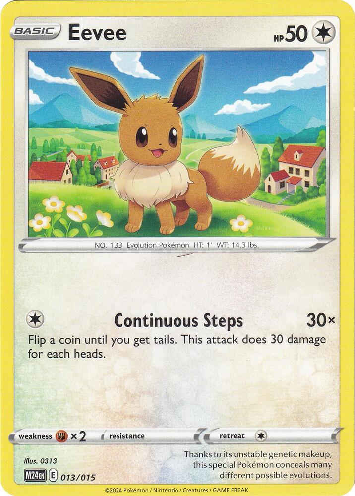 Eevee 013/015 card from McDonald's Promos 2024