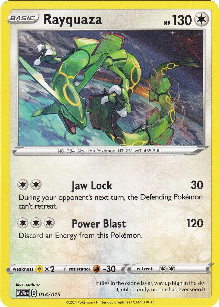 Rayquaza 014/015 card from McDonald's Promos 2024