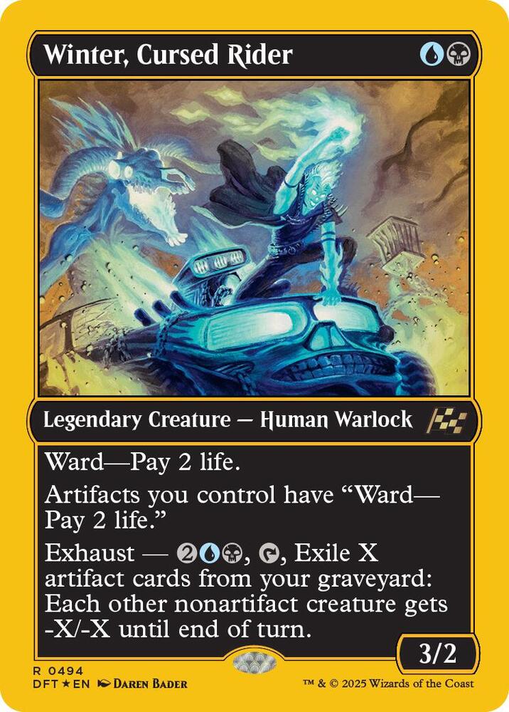Winter, Cursed Rider (First-Place Foil) 494 card from Aetherdrift