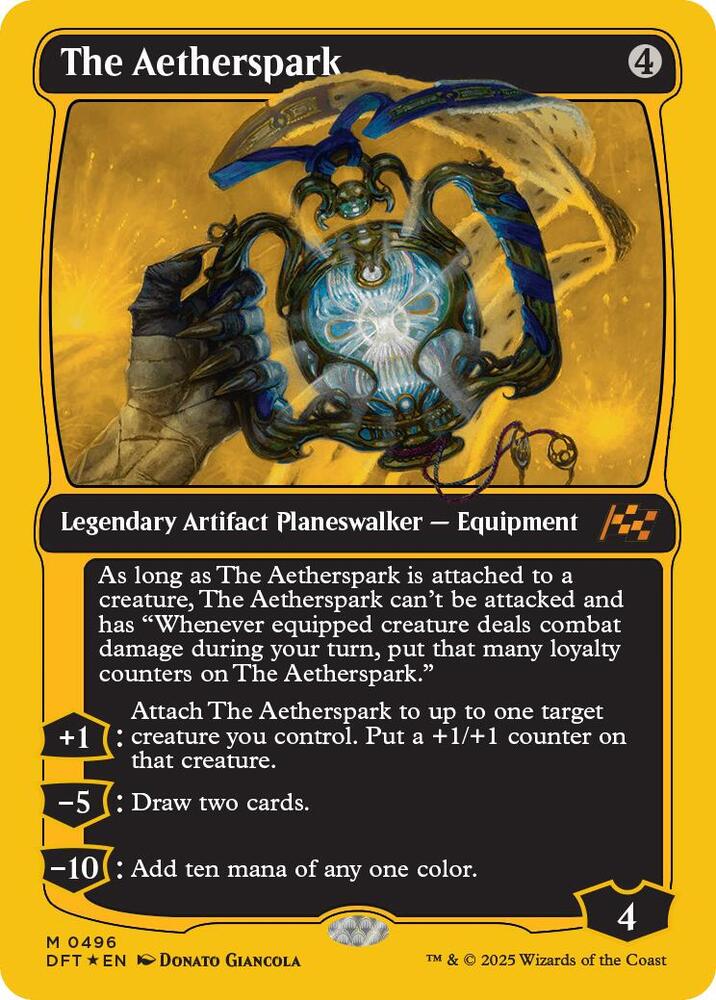 The Aetherspark (First-Place Foil) 496 card from Aetherdrift