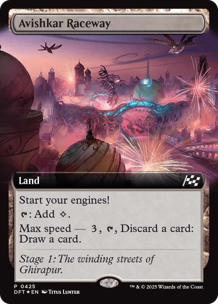 Avishkar Raceway (Extended Art) 425 card from Aetherdrift