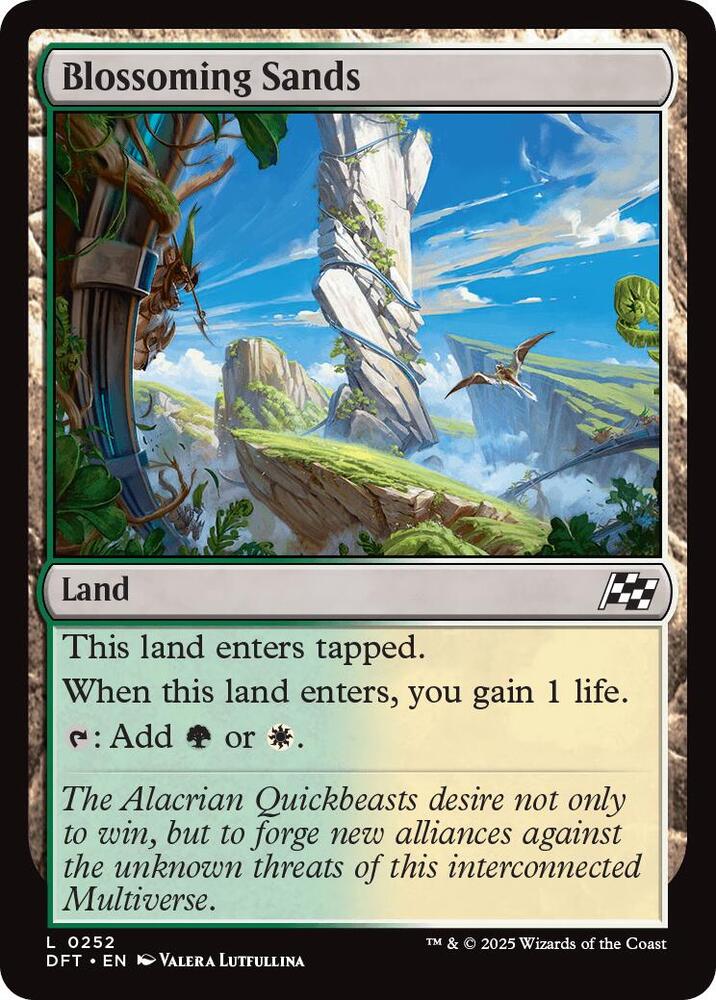 Blossoming Sands 252 card from Aetherdrift