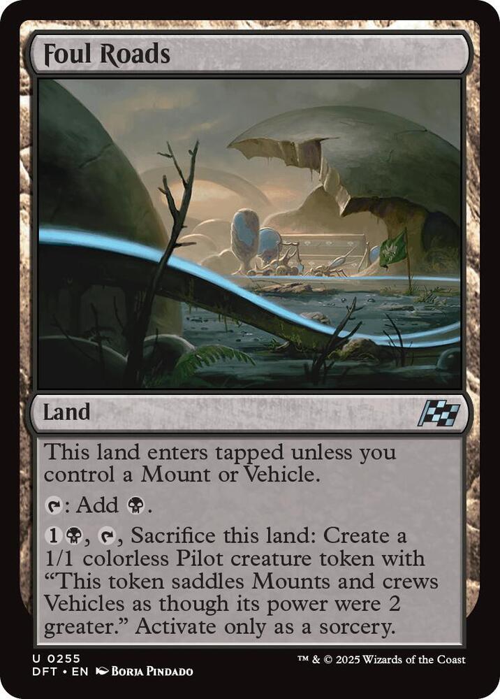 Foul Roads 255 card from Aetherdrift