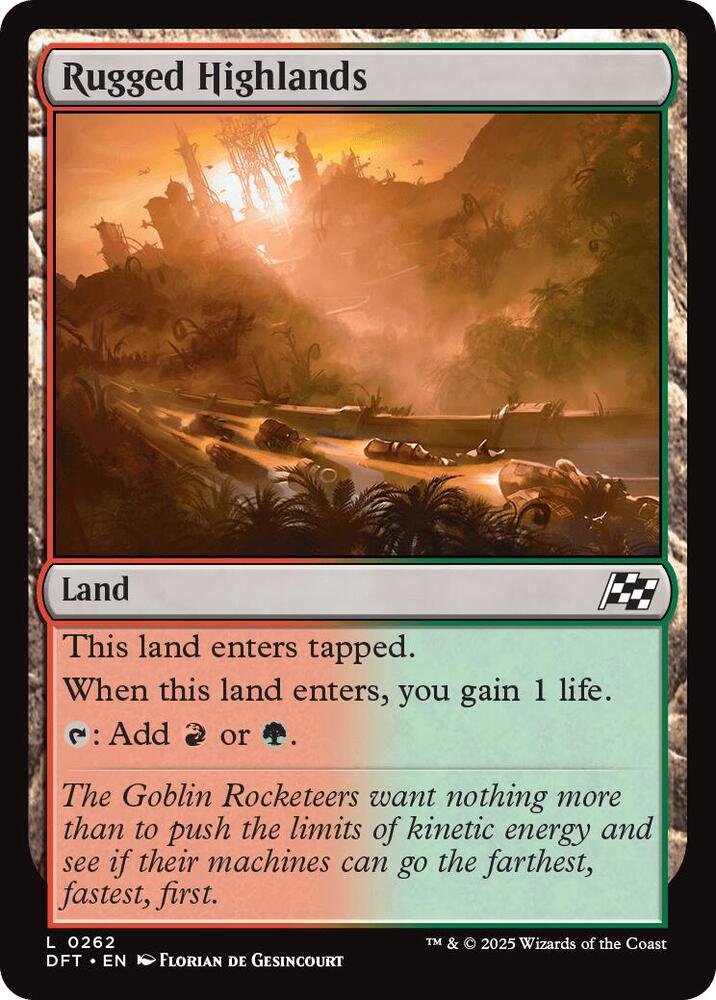 Rugged Highlands 262 card from Aetherdrift