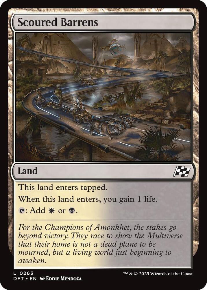 Scoured Barrens 263 card from Aetherdrift