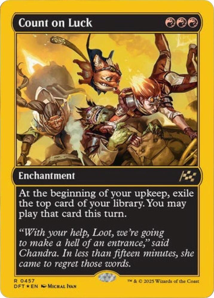 Count on Luck (First-Place Foil) 457 card from Aetherdrift