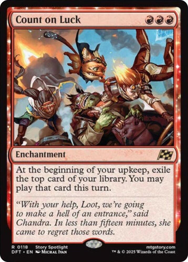 Count on Luck 118 card from Aetherdrift