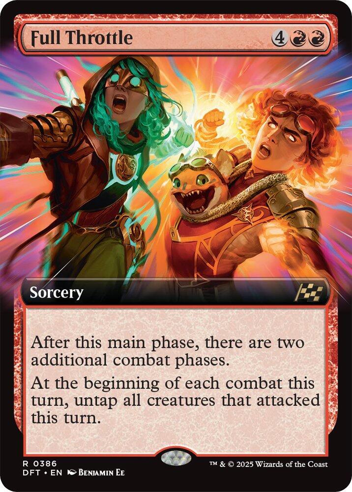 Full Throttle (Extended Art) 386 card from Aetherdrift