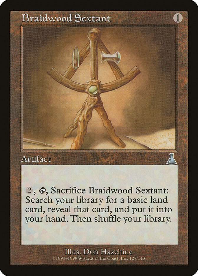 Braidwood Sextant 127 card from Urza's Destiny