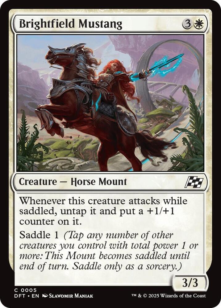 Brightfield Mustang 5 card from Aetherdrift
