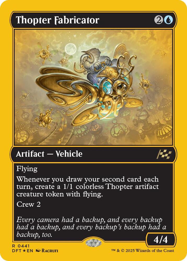 Thopter Fabricator (First-Place Foil) 441 card from Aetherdrift