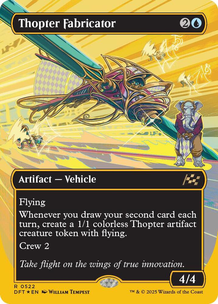 Thopter Fabricator (Borderless) (First-Place Foil) 522 card from Aetherdrift