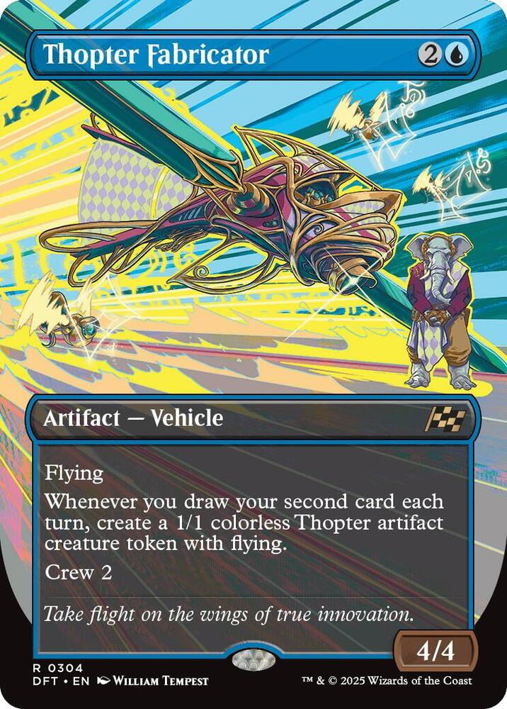 Thopter Fabricator (Borderless) 304 card from Aetherdrift