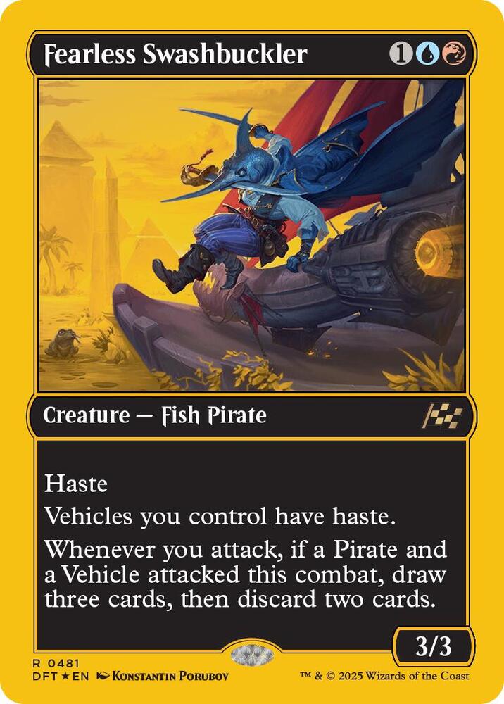 Fearless Swashbuckler (First-Place Foil) 481 card from Aetherdrift