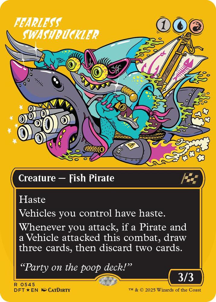 Fearless Swashbuckler (Borderless) (First-Place Foil) 545 card from Aetherdrift