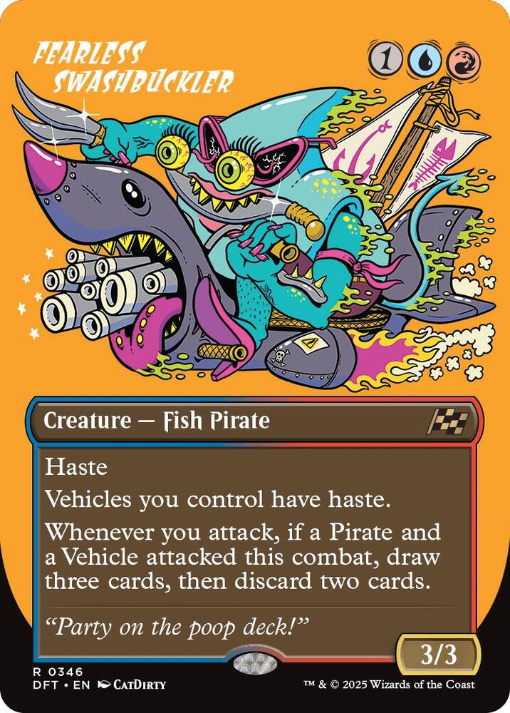 Fearless Swashbuckler (Borderless) 346 card from Aetherdrift