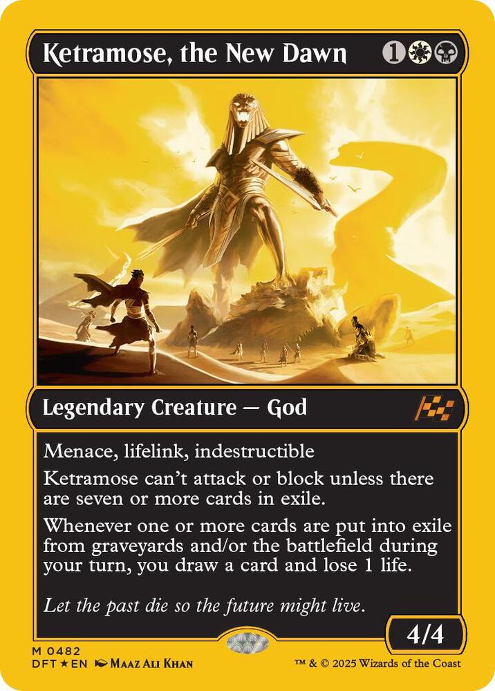 Ketramose, the New Dawn (First-Place Foil) 482 card from Aetherdrift